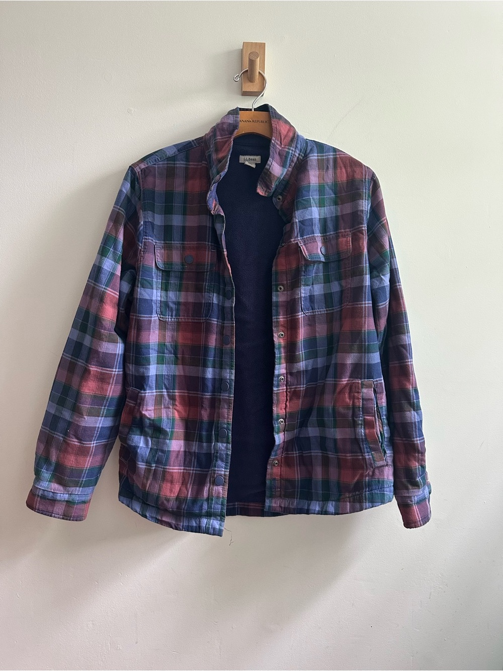 L.L. Bean Women’s Fleece Lined Flannel Shirt Size S